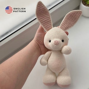Crochet Bunny ENGLISH Pattern, Amigurumi Animals PDF, Crochet Dolls Amigurumi PDF
