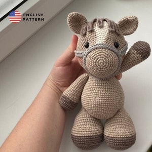 Crochet Baby Horse ENGLISH Pattern, Amigurumi Horse Pattern, Crochet Animals Tutorials PDF