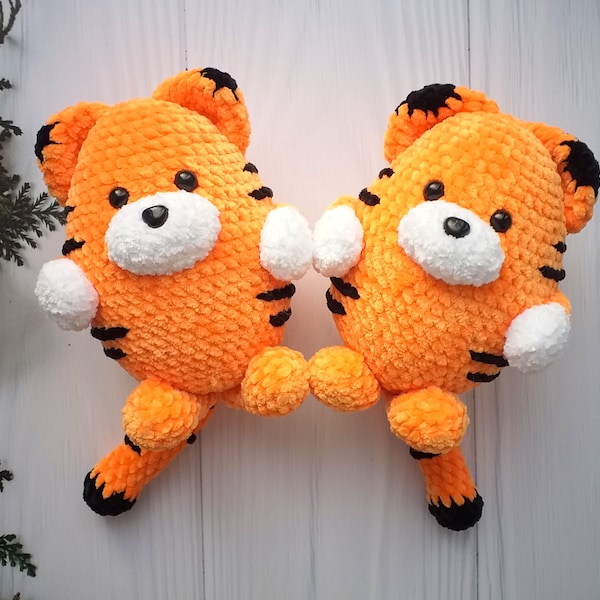 CROCHET PATTERN Tiger, Amigurumi tutorial, tiger toy, DIY tiger, tiger instructions, symbol of the new year, Valentine's Day gift (in Eng)