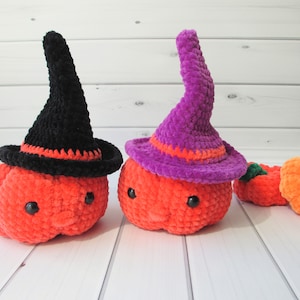 CROCHET pattern PDF Halloween Pumpkin, diy halloween decor, Halloween tutorial, Amigurumi, instructions pumpkin, Pumpkin in a hat (in Eng)