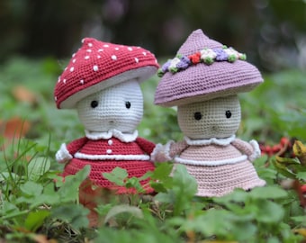 Crochet pattern fly agaric toy Mushroom doll girl clothes amigurumi toy dude amanita pattern Amigurumi magic mushroom crochet tutorial PDF