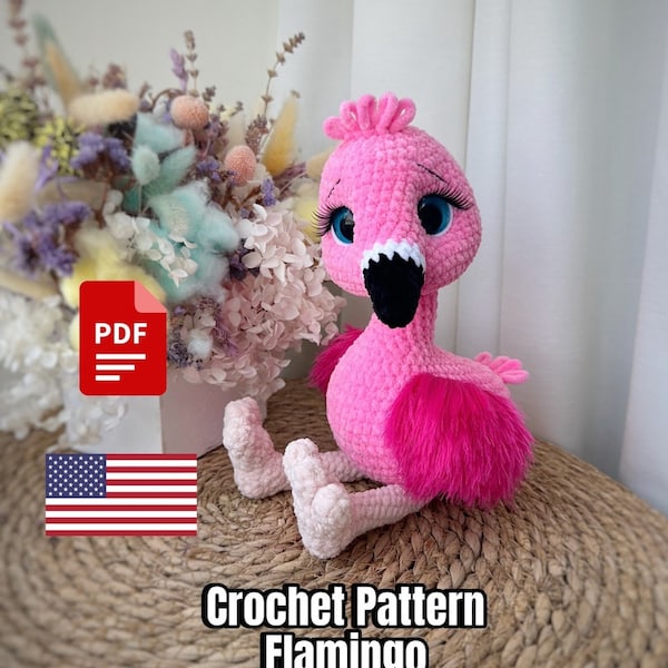 Crochet pattern Flamingo