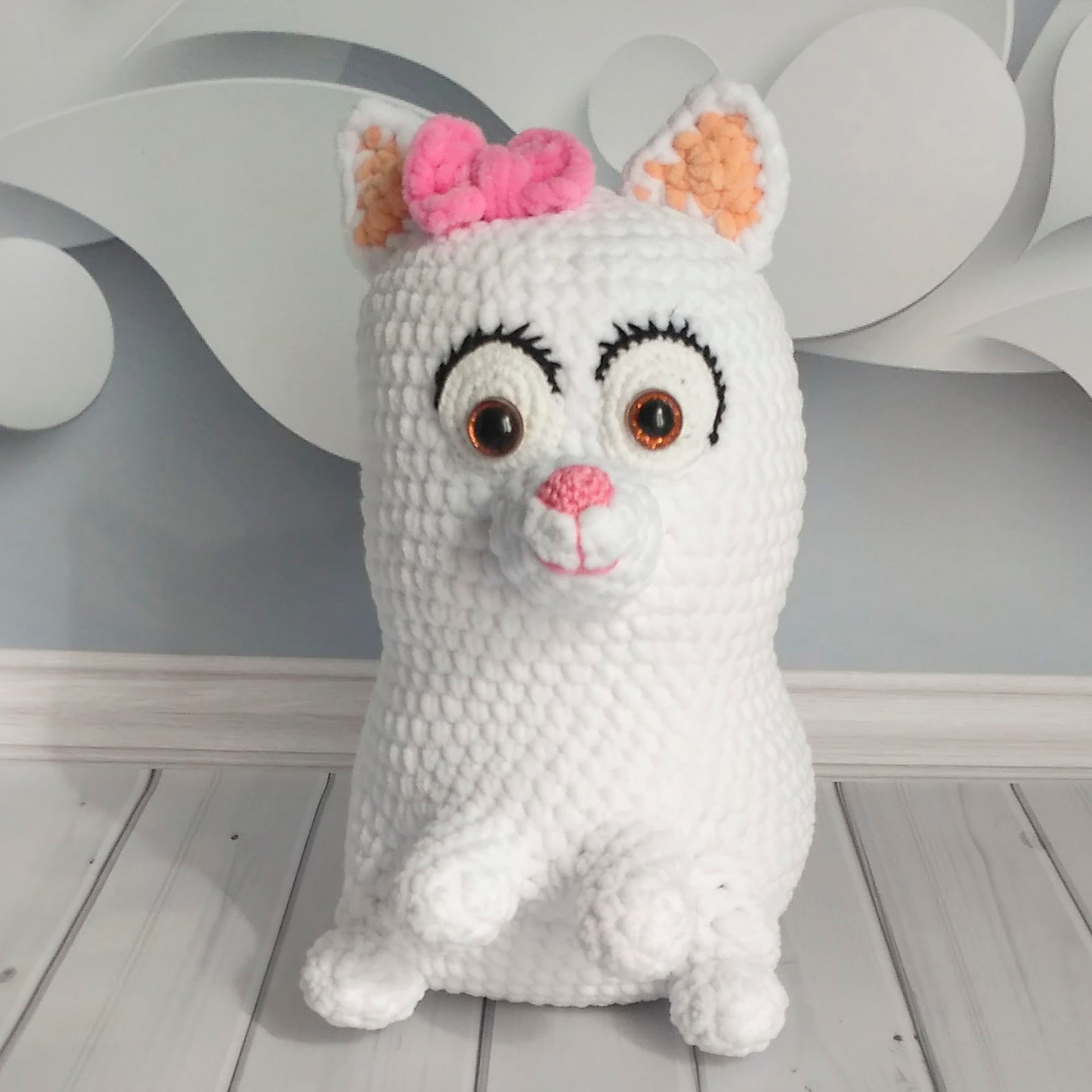 Gidget dog knitted toy plush toy a wonderful gift. Soft | Etsy