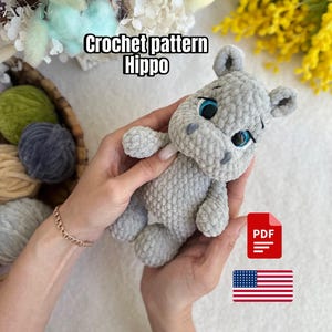 Crochet pattern Hippo
