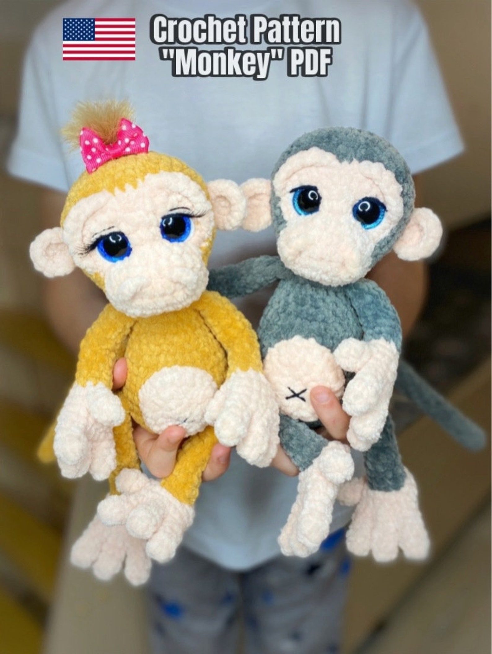 Crochet Pattern Monkey - Etsy