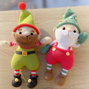 Crochet Santa and Santa’s Helper Amigurumi ENGLISH Pattern, Amigurumi Christmas PDF Dolls