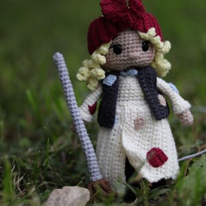 Witch crochet pattern amigurumi old witch doll toy witcher on a broom pattern English PDF image 5