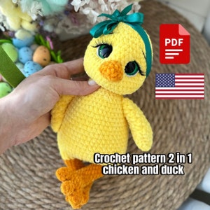 Crochet pattern Little chicken and duck