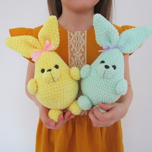 EASY Crochet Pattern bunny, valentine&#39;s day gift, Amigurumi tutorial, Easter bunny, Amigurumi toy Bunny, DIY rabbit, diy easter décor