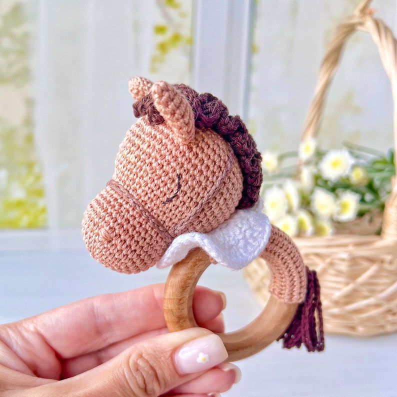 Crochet Horse Rattle Pattern Amigurumi Horse Cute Crochet Etsy