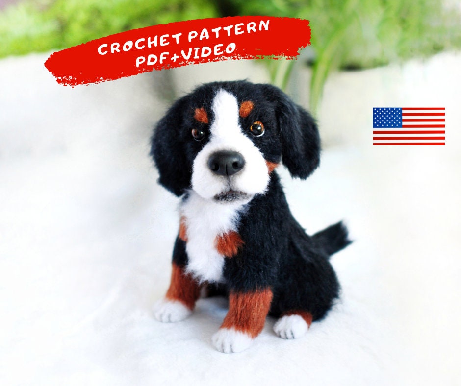 40 Dog Crochet Patterns for Amigurumi, Wearables, and Giftable Makes 31 Crochet pattern Bernese Mountain Dog