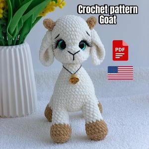 Crochet pattern goat, amigurumi goat, pattern English