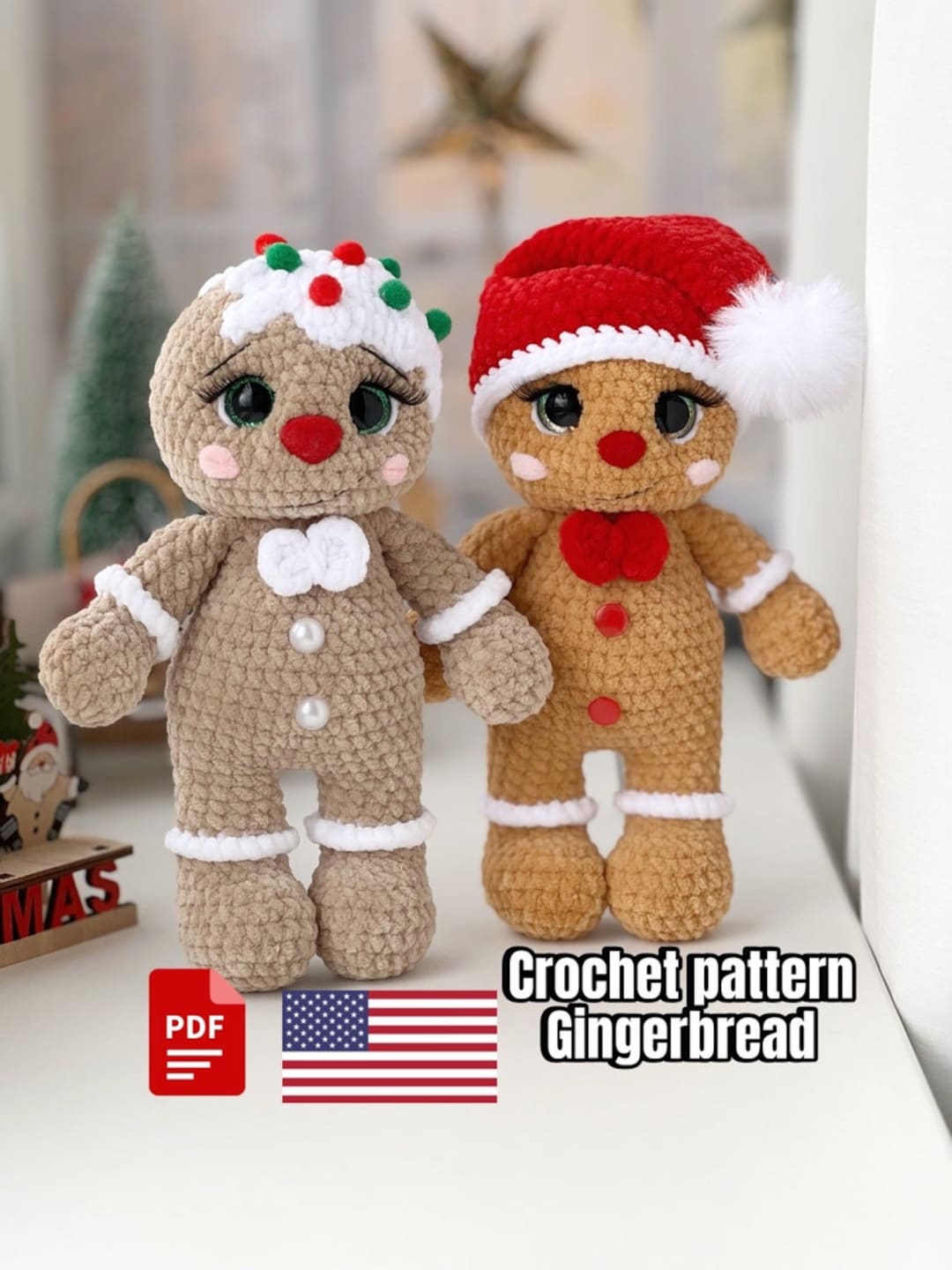 Pattern Gingerbread Crochet Pattern Gingerbread - Etsy