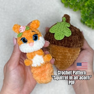 Crochet Pattern «Squirrel in an acorn»