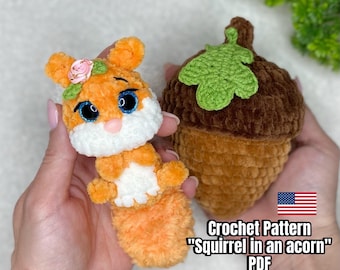 Crochet Pattern «Squirrel in an acorn»