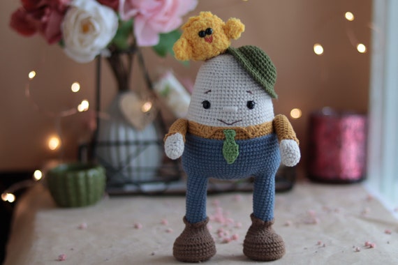 Crochet pattern Humpty Dumpty amigurumi toy doll do it yourself gift for child kids books had great fall sweatshirt