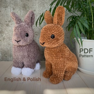 Crochet Pattern Realistic Bunny Rabbit Amigurumi English PDF