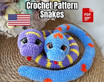 Crochet pattern Snakes