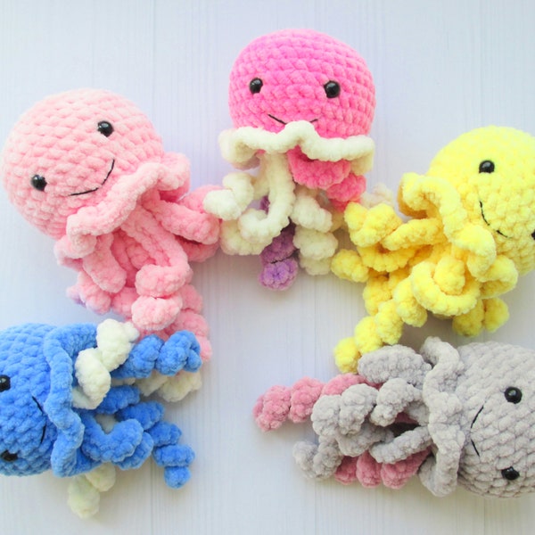 EASY crochet pattern Jellyfish, Amigurumi Jellyfish, Jellyfish tutorial, PDF file