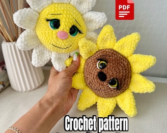 Crochet pattern Chamomile+Sunflower