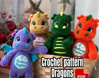 Crochet pattern Dragons