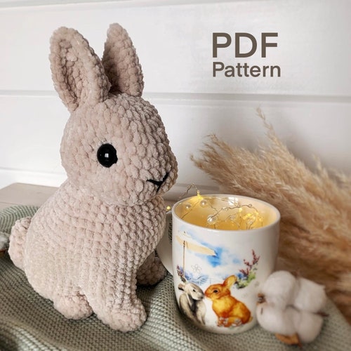 Crochet Pattern Realistic Mini Bunny Rabbit Amigurumi English PDF Tutorial