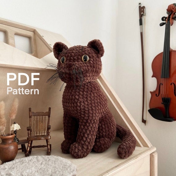 Crochet Animal Cat Pattern Amigurumi Kitty PDF Tutorial
