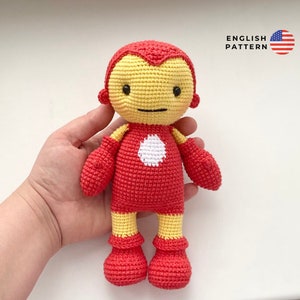 Crochet ENGLISH Pattern Superhero Doll, Amigurumi Dolls Tutorials, Crochet Dolls Cute