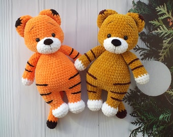 CROCHET PATTERN Tiger, Amigurumi tutorial, tiger toy, DIY tiger, tiger instructions, symbol of the new year, Valentine's Day gift (in Eng)