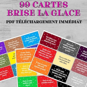 Jeu de cartes à imprimer, jeu pour apprendre à mieux connaitre ceux qui nous entourent, téléchargement instantané, fichier PDF