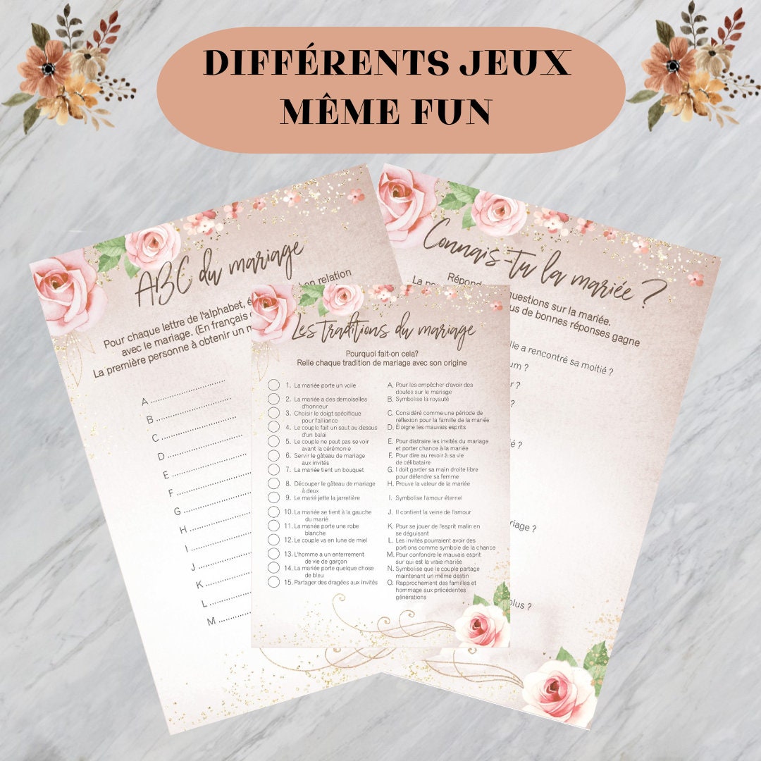 Cartons Jeux Prénuptiaux Kit Jeux EVJF Studio Manali - 150 Cartes 10 Jeux - Enterrement Vie De Jeune Fille Bride To Be