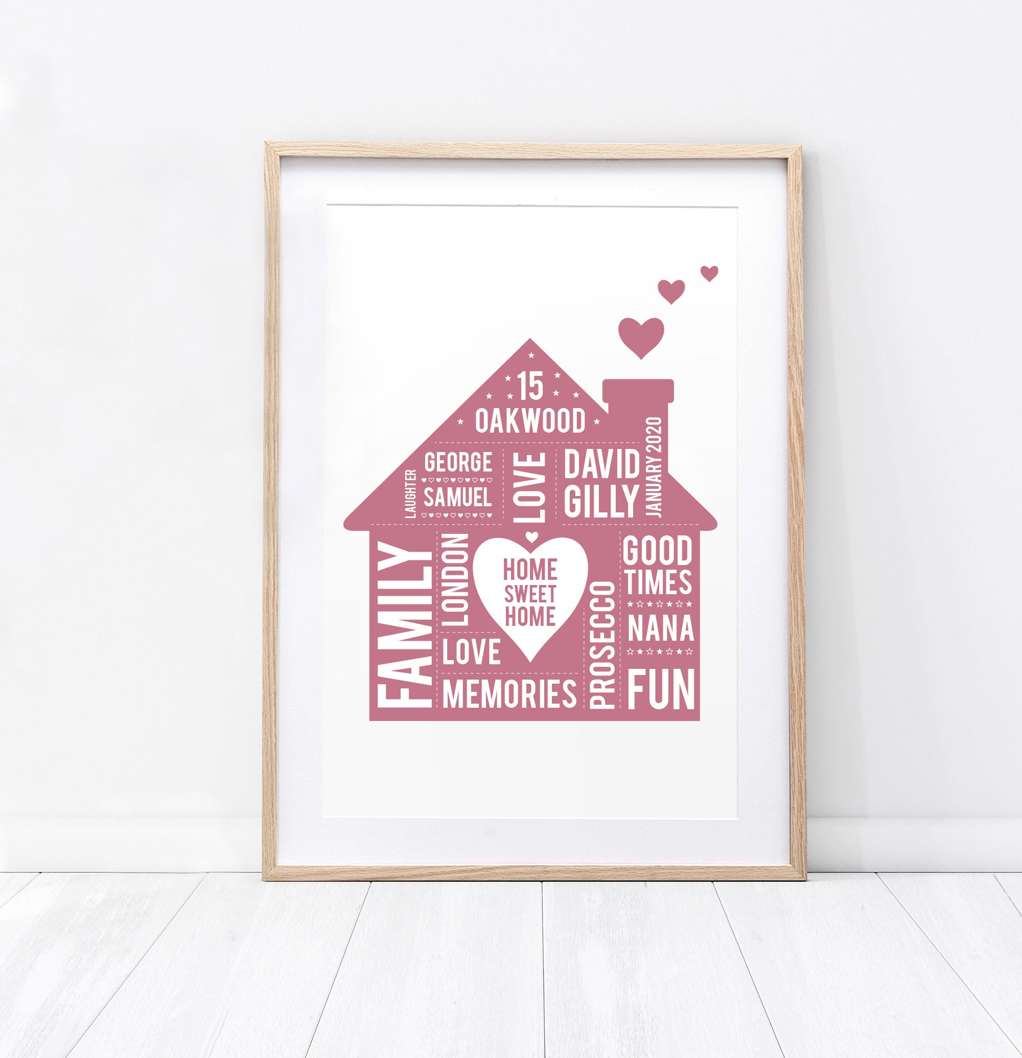 Personalised House Print Home Print, New Home Gift, Personalised Home