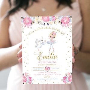Ballet Invitation Dance Birthday Invite Swan Invite Tutu Birthday Party Invitation Ballet Birthday Party Printable Editable Instant Download