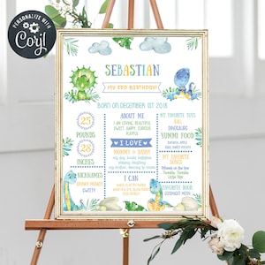 Dinosaur First Birtday Milestone Dinosaur Birthday Poster 1st Birthday Poster Dinosaur First Birthday Board Dinosaur Sign Instant Download