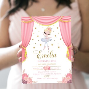Ballerina Birthday Invitation Ballet Birthday Party Dance Invitation Tutu Birthday Party Printable Ballerina Invite Digital Templete