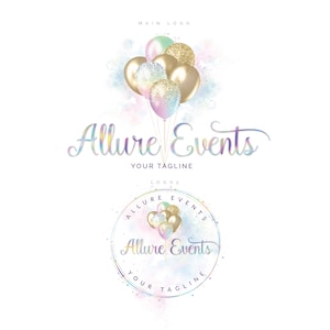 Palloncino Logo Design, Logo Premade, Logo Evento, Logo Olografico, Logo Neon, Logo Event Planner, Logo Decorazione Festa, Logo Aziendale
