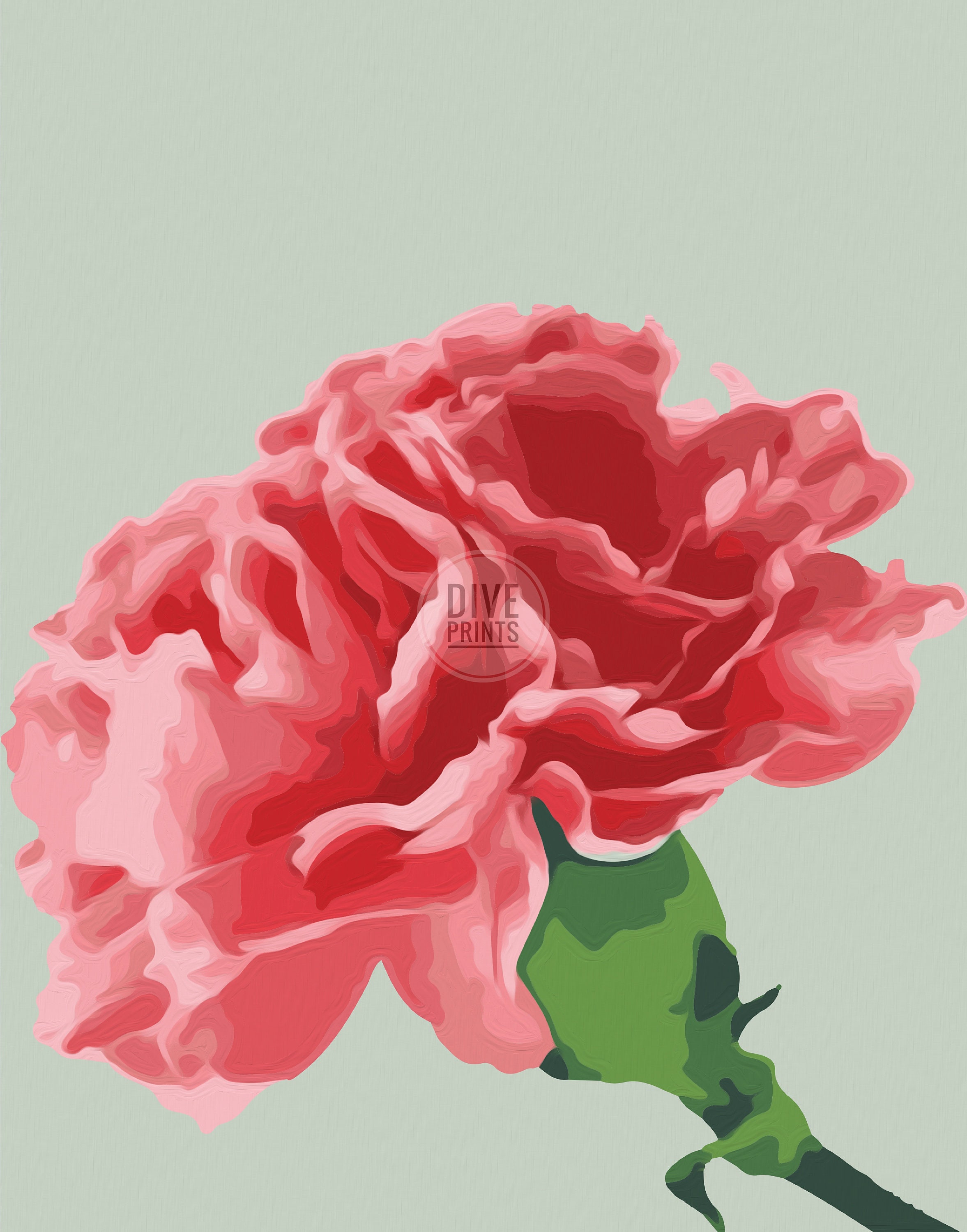 Flower Oil Paint Printable-printable Art-printable Wall Decor-flower ...