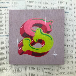 Personalised Hand Painted Sign Written Initial