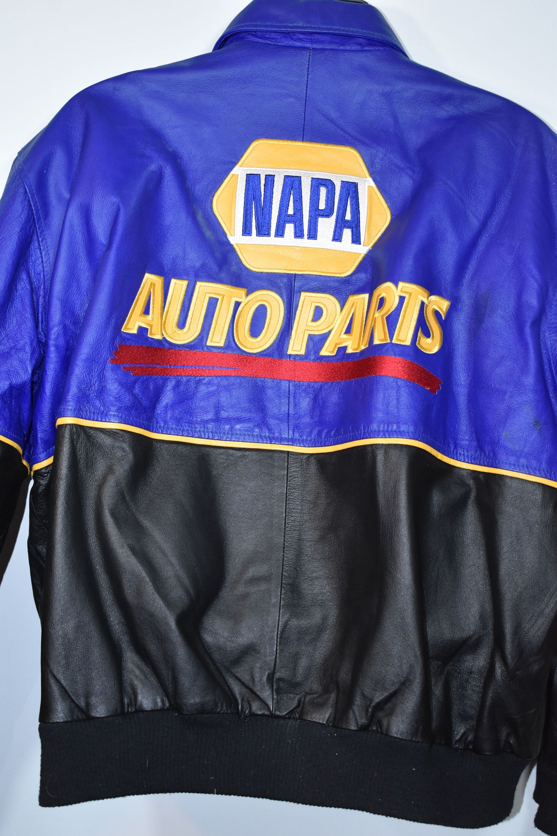 NAPA Auto Parts Racing Vintage Leather Jacket XL Etsy