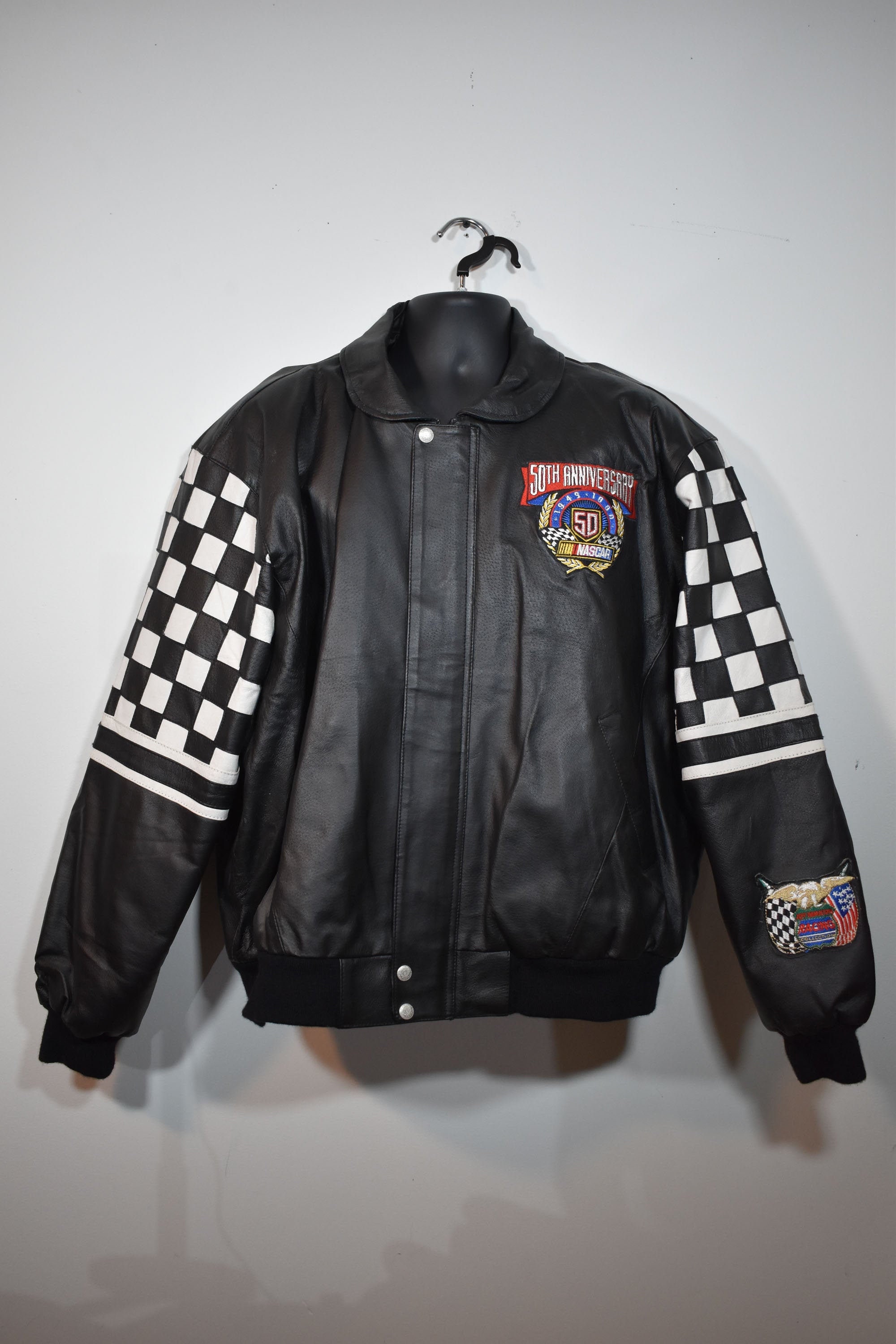 NASCAR 50th Anniversary Jeff Hamilton Vintage Leather Jacket Etsy