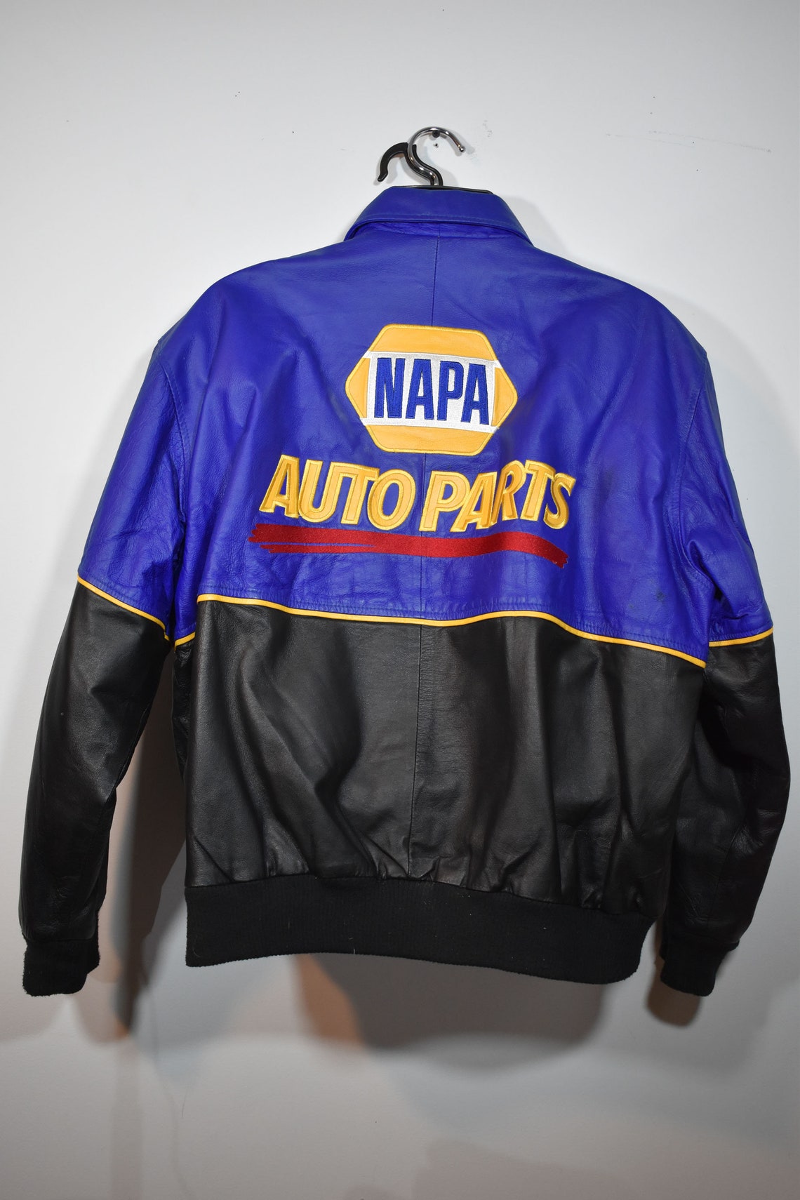 NAPA Auto Parts Racing Vintage Leather Jacket XL Etsy