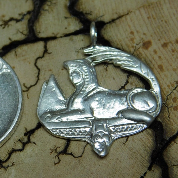 Sphinx Sterling Silver Pendant 42