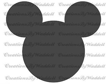 Mickey Mouse Head SVG, Mickey Mouse Silhouette SVG and PNG Download for Circuit and Silhouette.