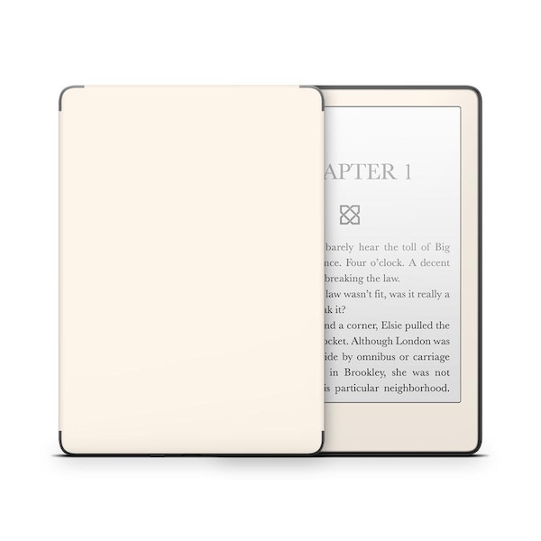 Cream Solid Colour Vinyl Sticker Decal Wrap for Kindle, Paperwhite, Signature, Scribe eReader - Made in Australia - Matte finish