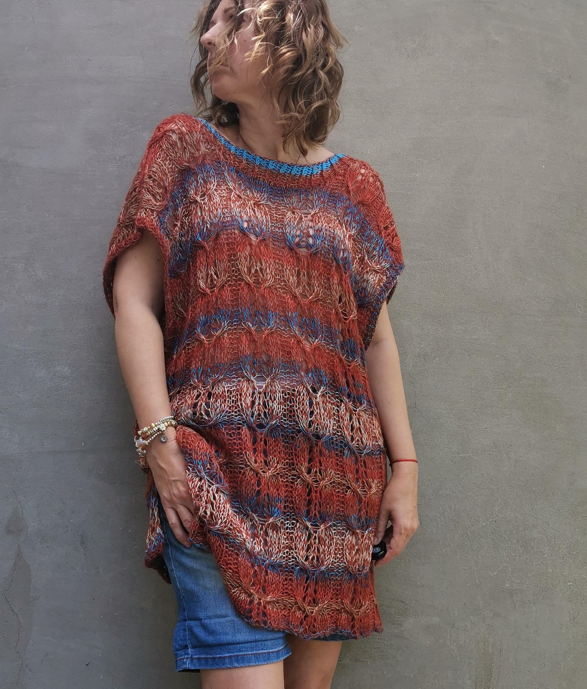 Rainbow sweater Colorful vest Multicolor vest Tie dye sweater Etsy