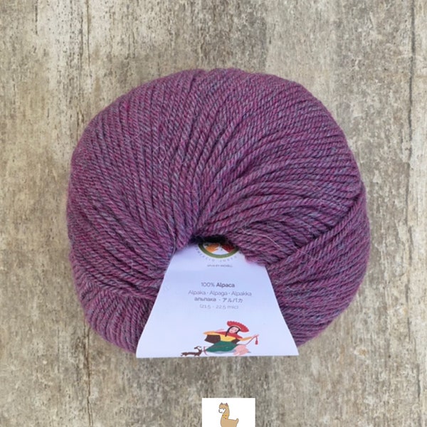 Purple Baby Alpaca Yarn from Peru for Crocheting or Knitting/INDIECITA DK Baby Alpaca Yarn/Luxurious and Soft Alpaca Yarn for Knitter Gift