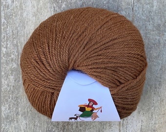 Brown Baby Alpaca Yarn for Crocheting or Knitting/ INDIECITA DK Baby Alpaca Yarn/ Luxurious and Soft Alpaca Yarn for Hats & More