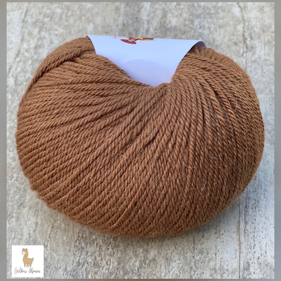 Brown Baby Alpaca Yarn for Crocheting or Knitting/ INDIECITA DK