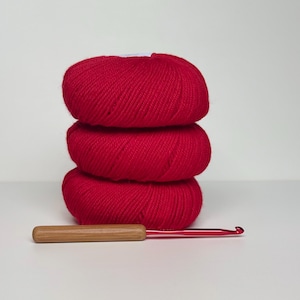 Red Baby Alpaca Yarn for Crocheting and Knitting INDIECITA DK Soft Yarn Gift for Mom Unique Gift for Knitters