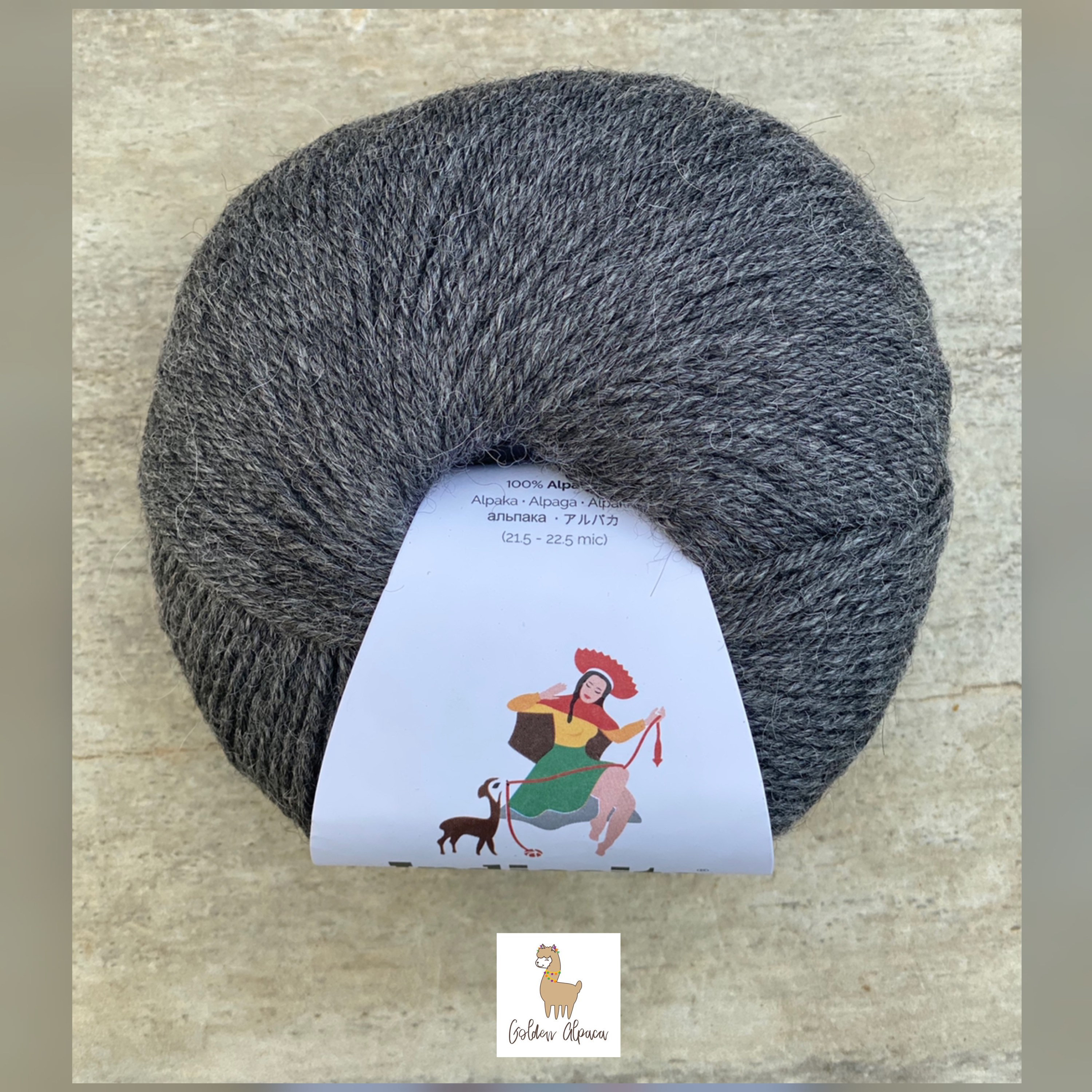 Gray Baby Alpaca Yarn From Peru for Crocheting or Knitting